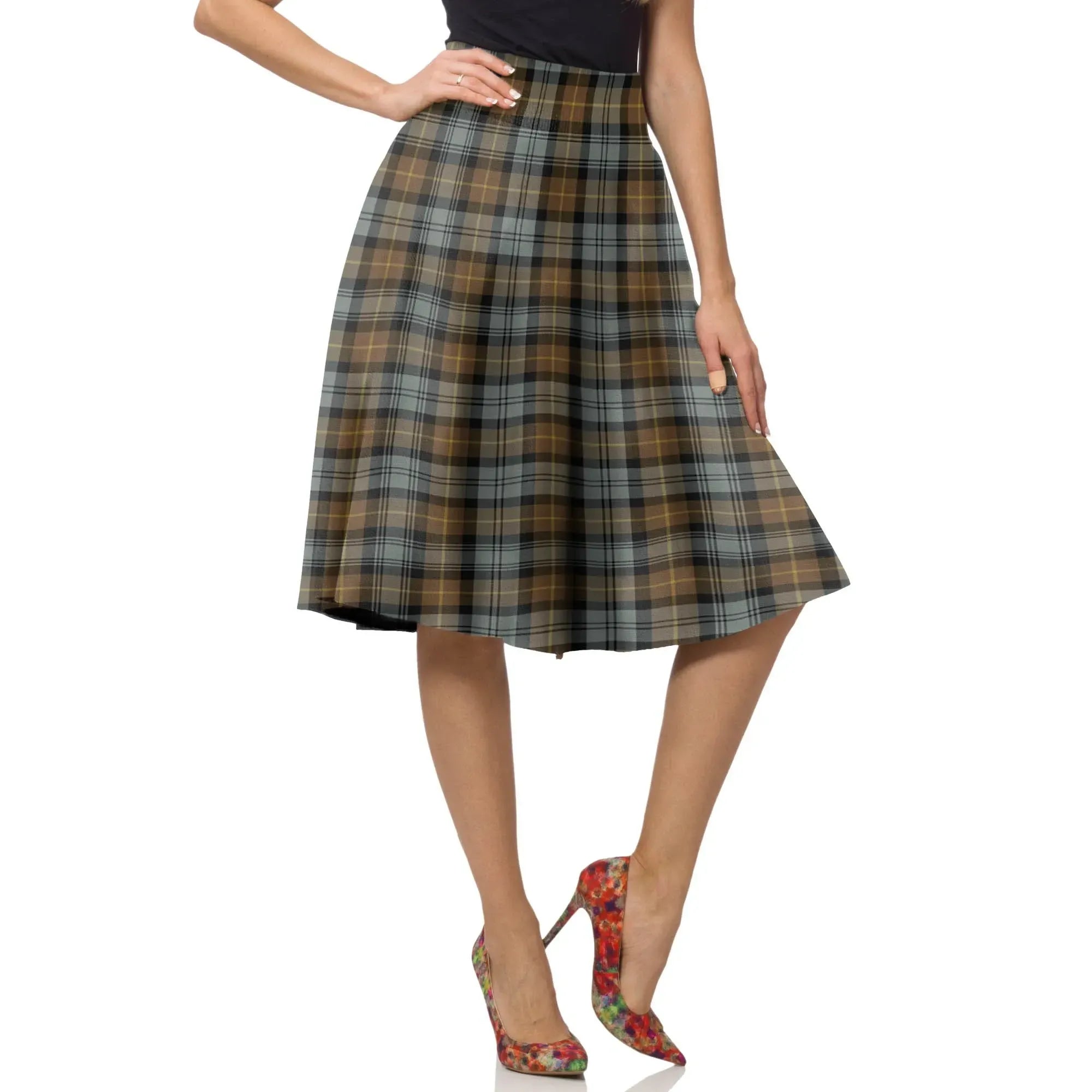 Gordon Weathered Tartan Plaid Ladies Skirt