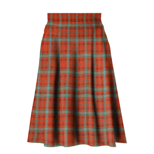 Morrison Red Ancient Tartan Plaid Ladies Skirt