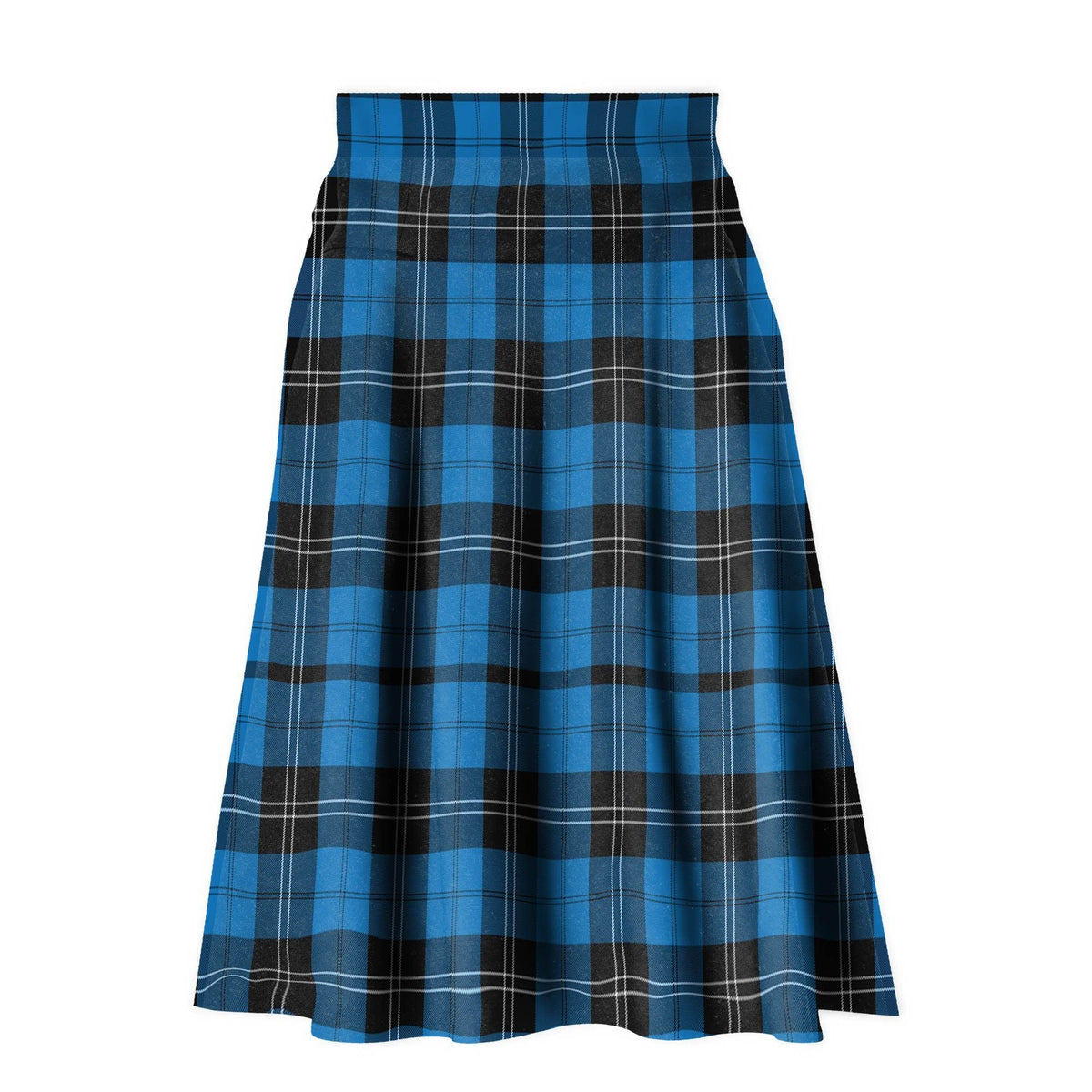 Ramsay Blue Ancient Tartan Plaid Ladies Skirt