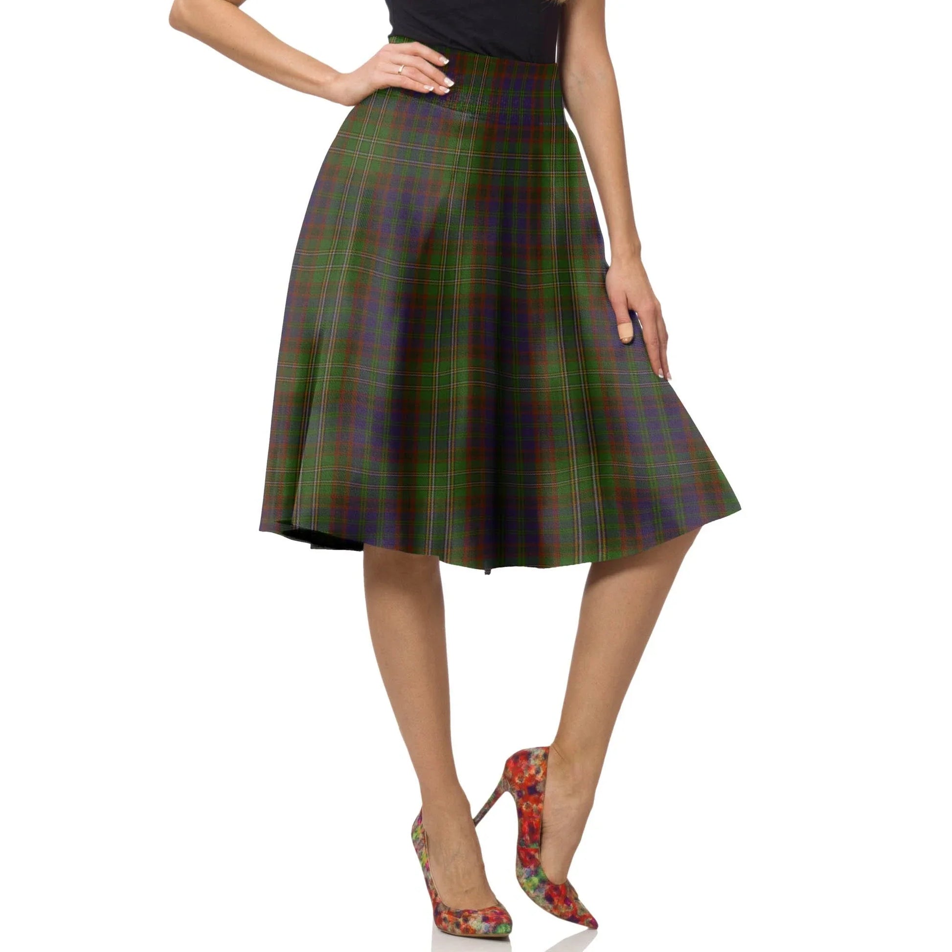 Cunningham Hunting Modern Tartan Plaid Ladies Skirt