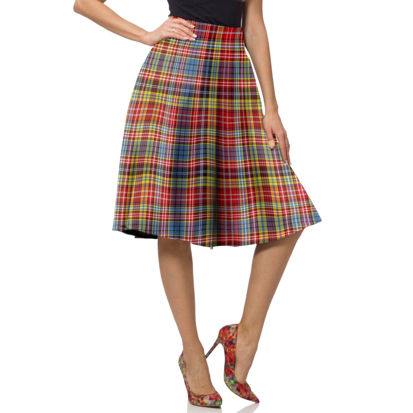 Drummond of Strathallan Tartan Plaid Ladies Skirt