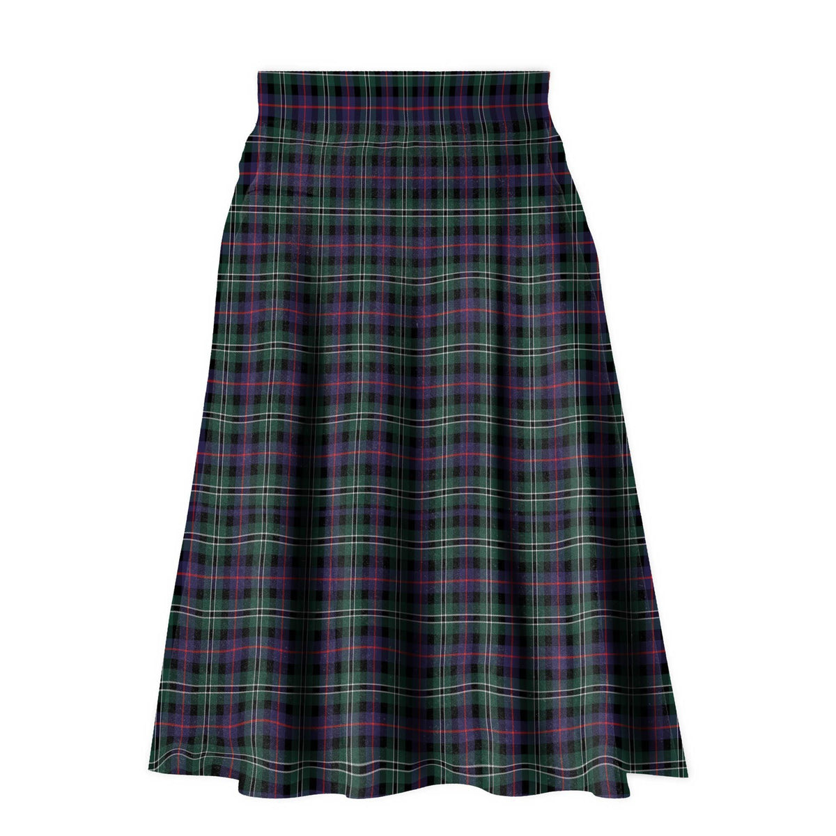 Rose Hunting Modern Tartan Plaid Ladies Skirt