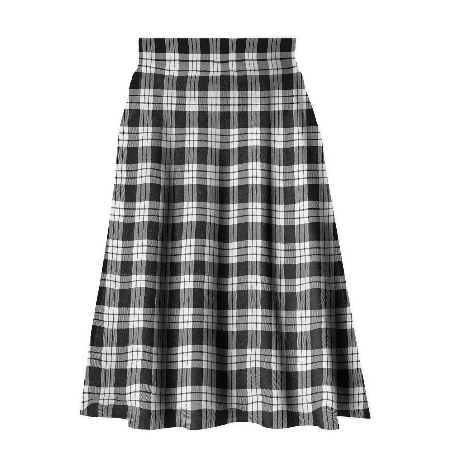 MacFarlane Black & White Ancient Tartan Plaid Ladies Skirt