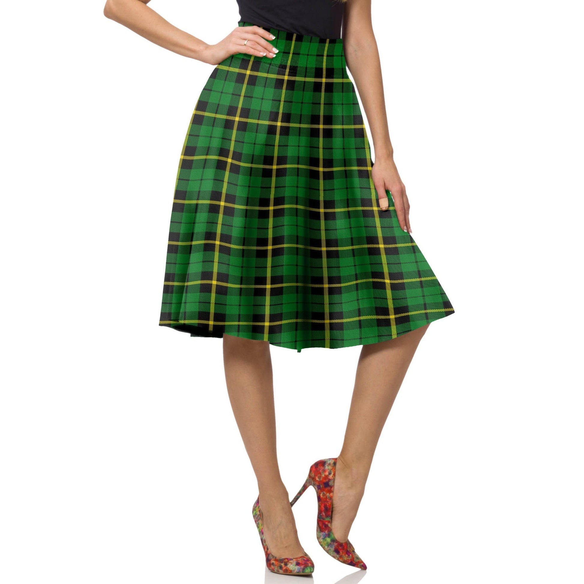 SCOTT GREEN WEATHERED Tartan Plaid Ladies Skirt