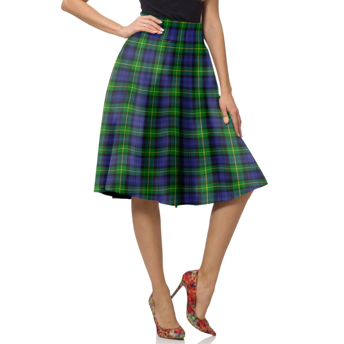 Gordon Modern Tartan Plaid Ladies Skirt