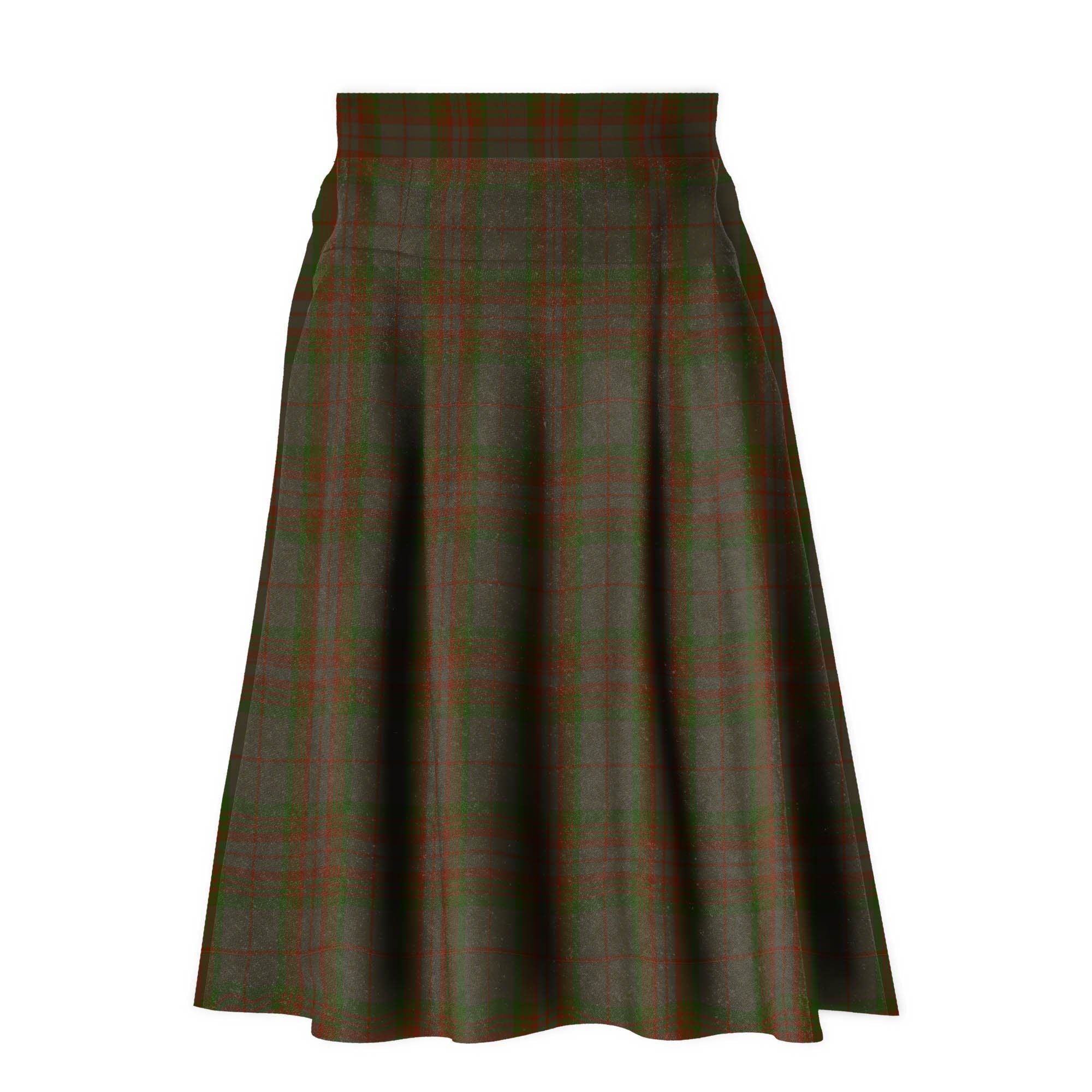 Gray Hunting Tartan Plaid Ladies Skirt