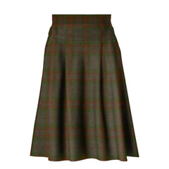 Gray Hunting Tartan Plaid Ladies Skirt