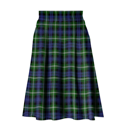 Baillie Modern Tartan Plaid Ladies Skirt