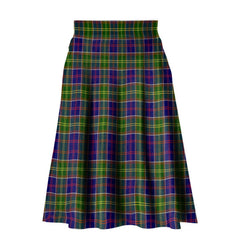 Ayrshire District Tartan Plaid Ladies Skirt
