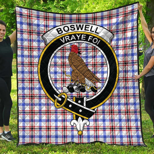 Boswell Modern Tartan Crest Quilt