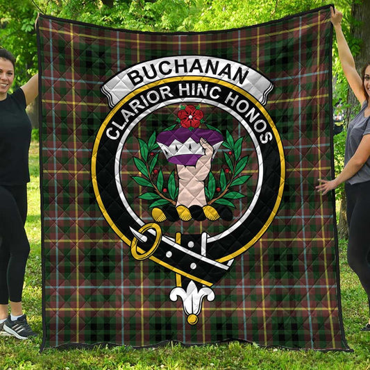 Buchanan Hunting Tartan Crest Quilt