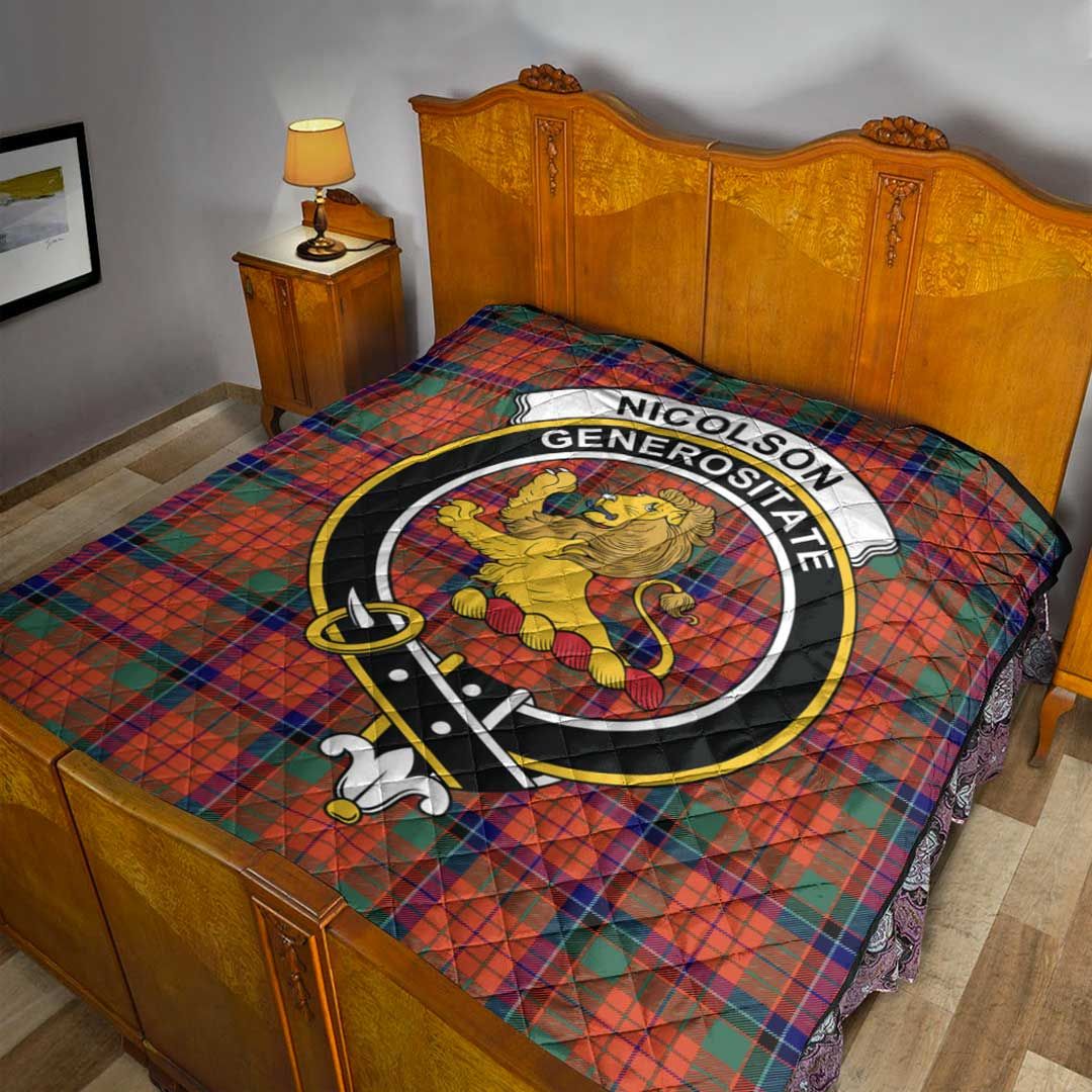 Nicolson Ancient Tartan Crest Quilt