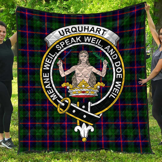 Urquhart Modern Tartan Crest Quilt