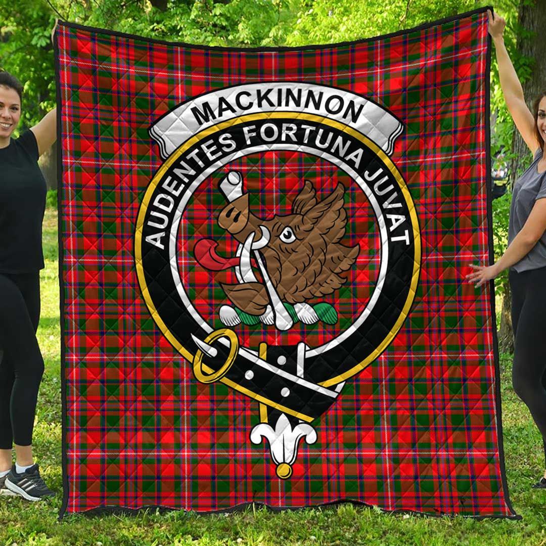 MacKinnon Modern Tartan Crest Quilt