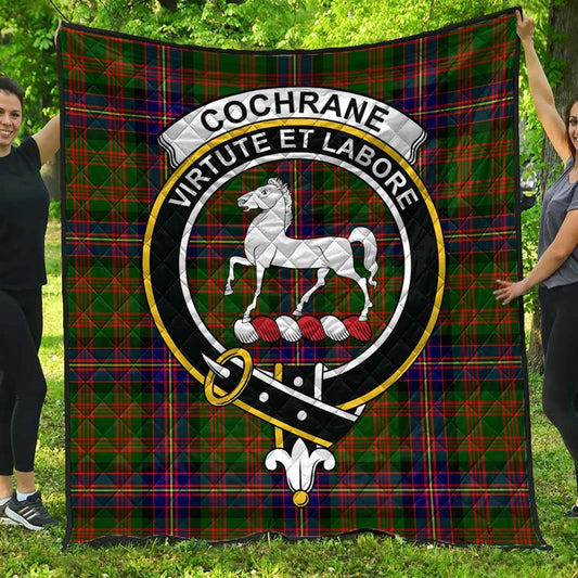 Cochrane Modern Tartan Crest Quilt