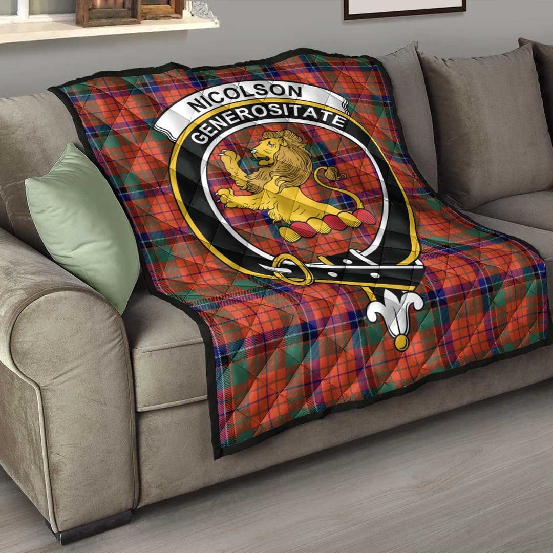 Nicolson Ancient Tartan Crest Quilt