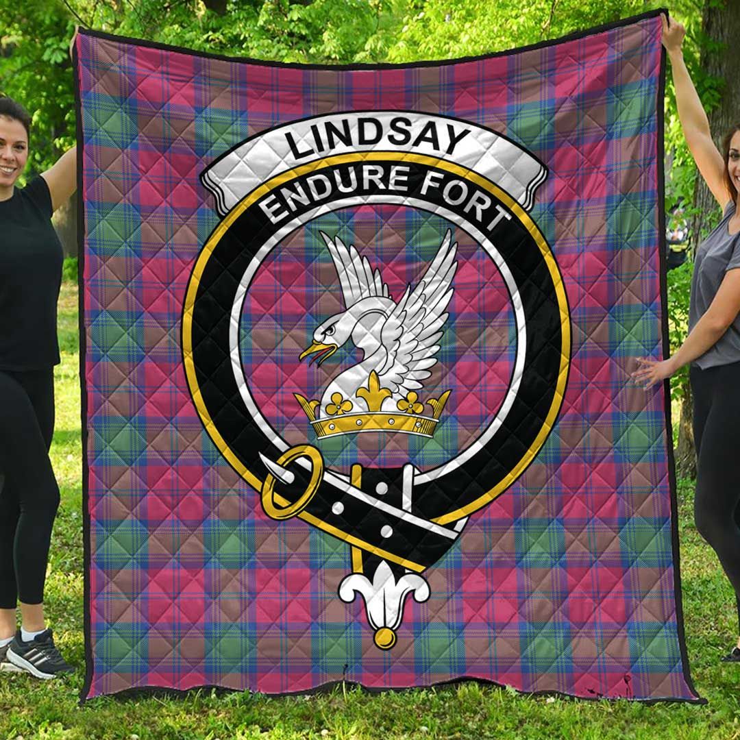 Lindsay Ancient Tartan Crest Quilt