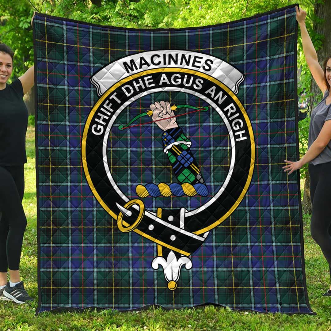 MacInnes Modern Tartan Crest Quilt