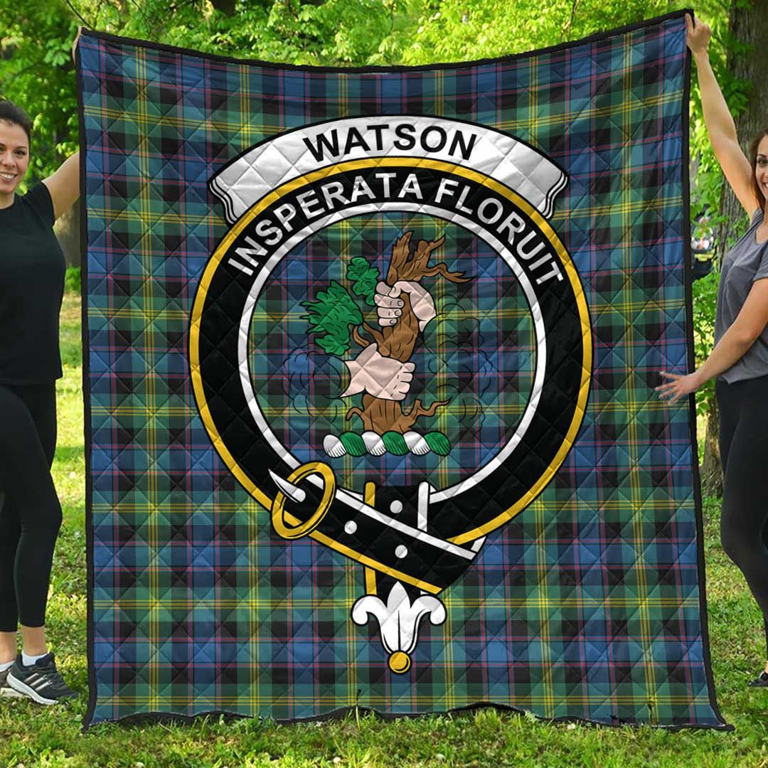 Watson Ancient Tartan Crest Quilt