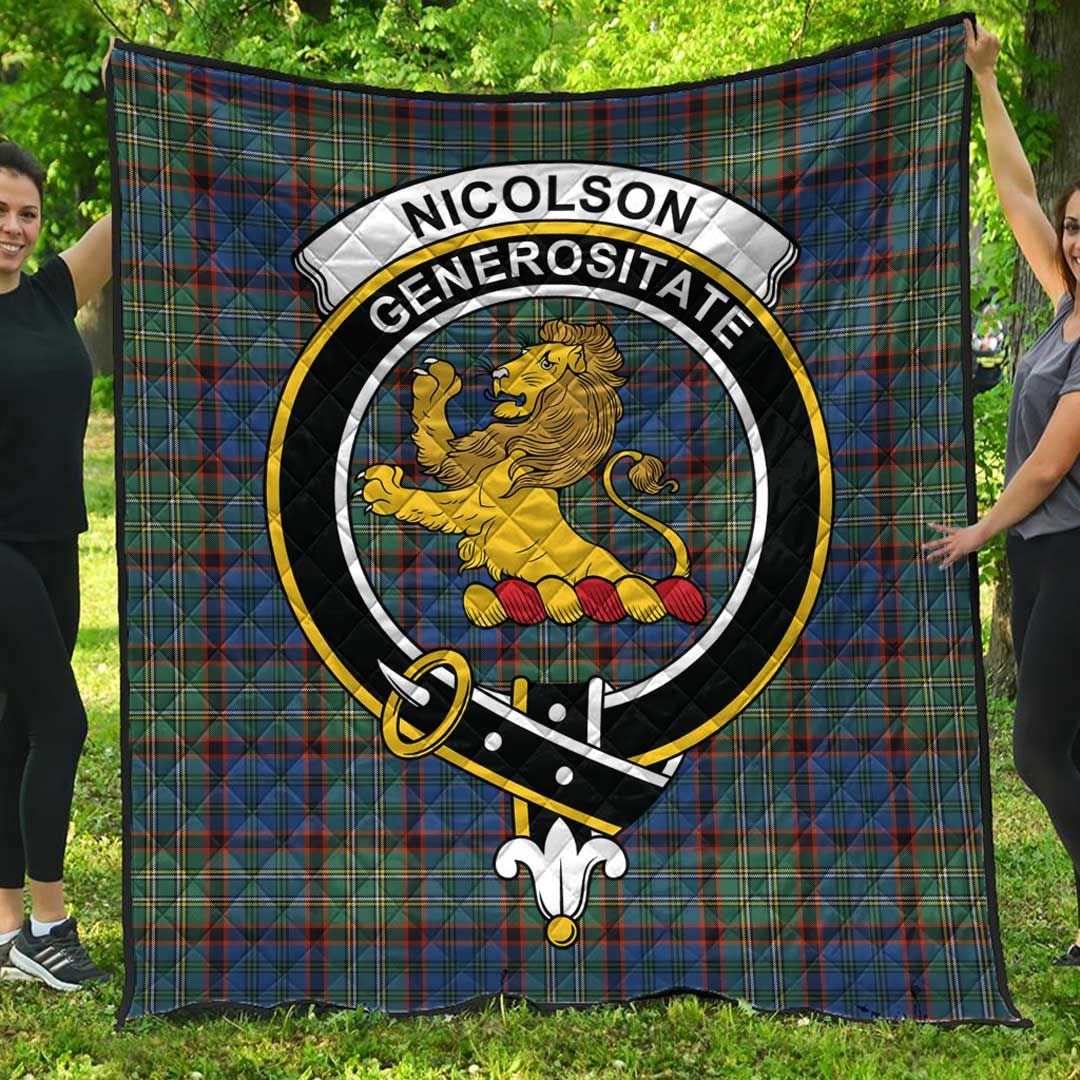 Nicolson Hunting Ancient Tartan Crest Quilt