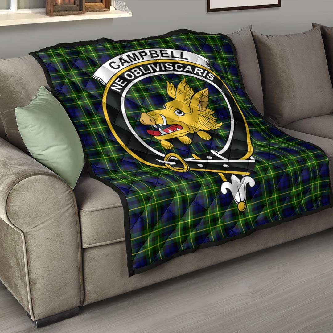 Campbell of Breadalbane Modern Tartan Crest Quilt