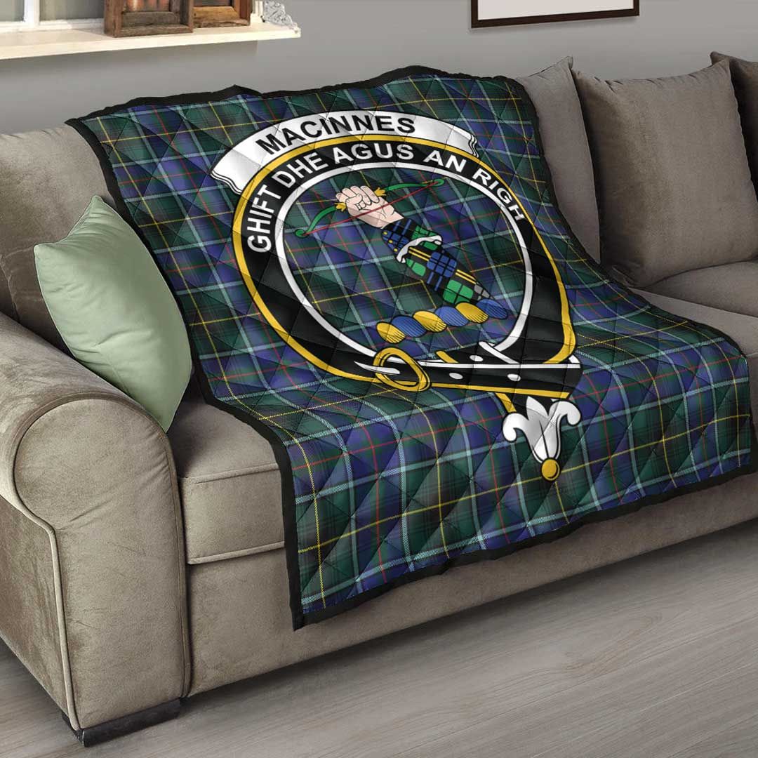 MacInnes Modern Tartan Crest Quilt