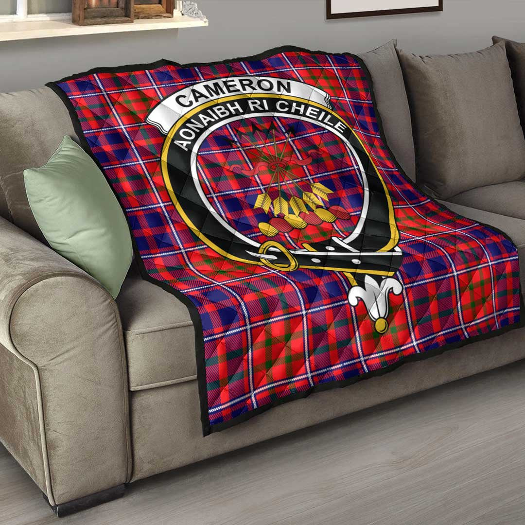 Cameron of Lochiel Modern Tartan Crest Quilt