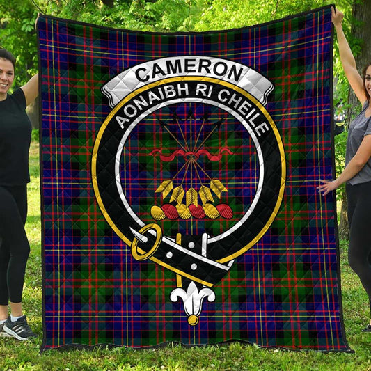 Cameron of Erracht Modern Tartan Crest Quilt