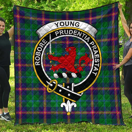 Young Modern Tartan Crest Quilt