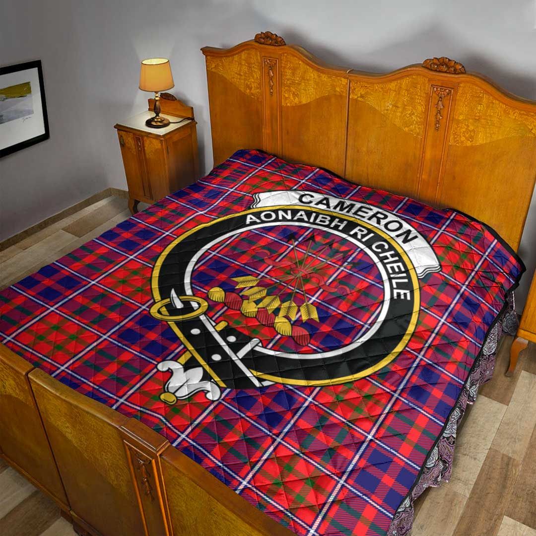 Cameron of Lochiel Modern Tartan Crest Quilt