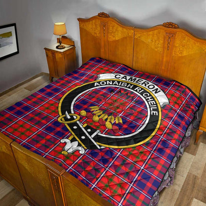 Cameron of Lochiel Modern Tartan Crest Quilt