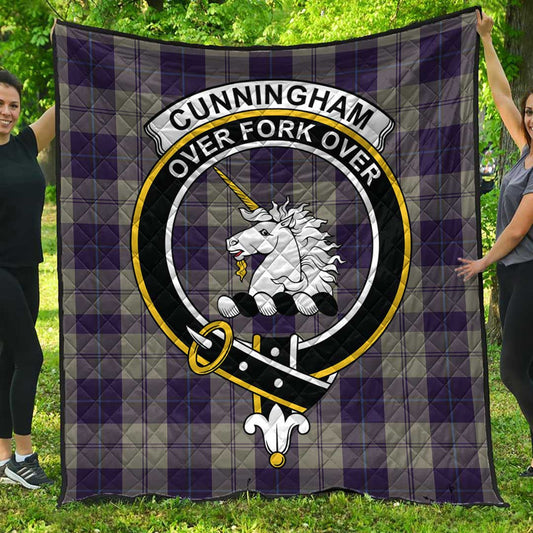 Cunningham Dress Blue Dancers Tartan Crest Quilt