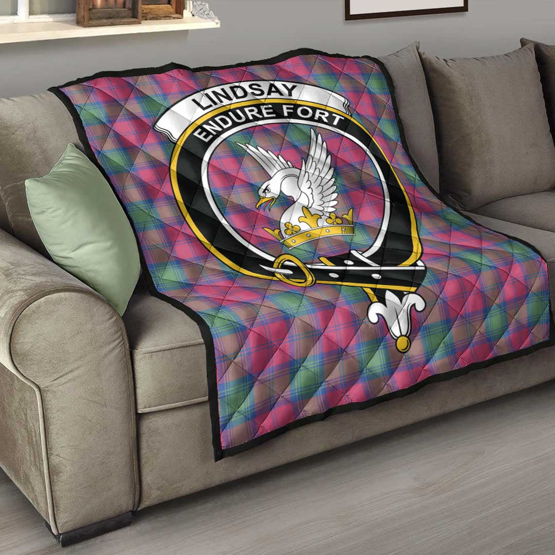 Lindsay Ancient Tartan Crest Quilt