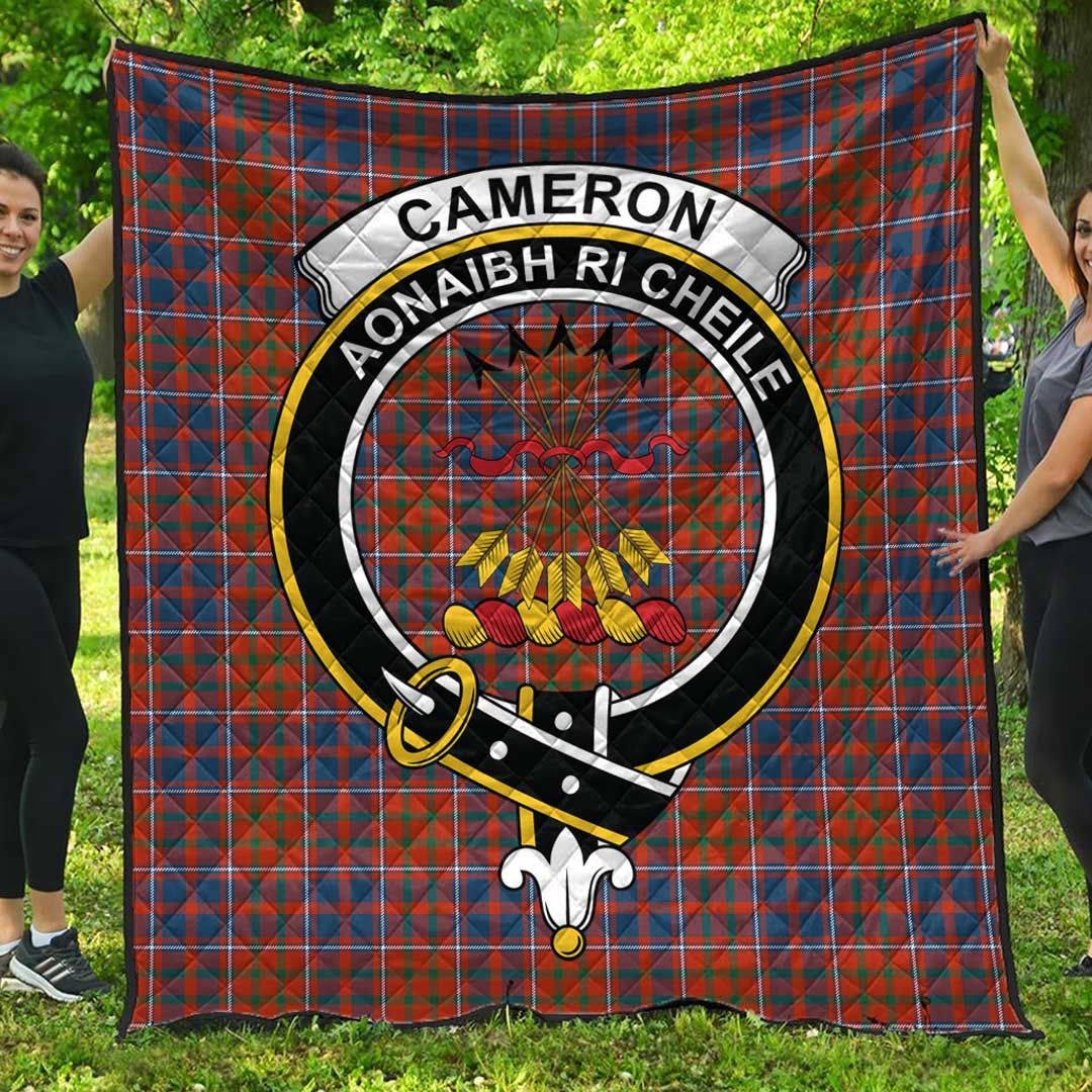 Cameron of Lochiel Ancient Tartan Crest Quilt