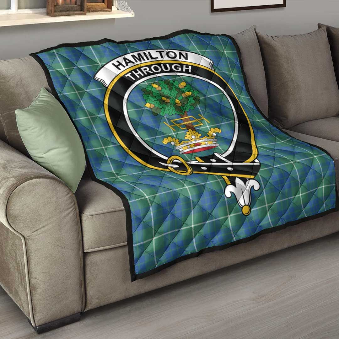 Hamilton Hunting Ancient Tartan Crest Quilt