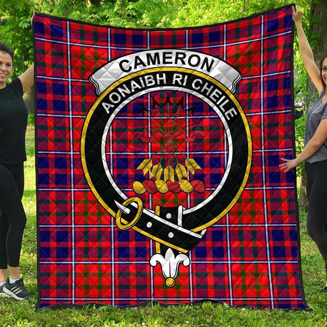 Cameron of Lochiel Modern Tartan Crest Quilt