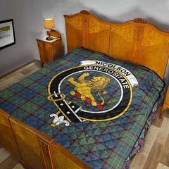 Nicolson Hunting Ancient Tartan Crest Quilt