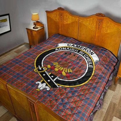 Cameron of Lochiel Ancient Tartan Crest Quilt