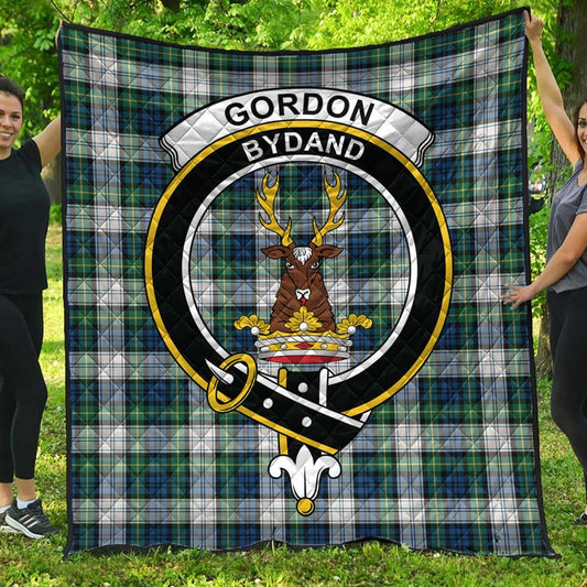 Gordon Dress Ancient Tartan Crest Quilt