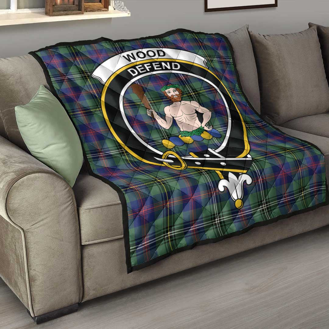 Wood Modern Tartan Crest Quilt