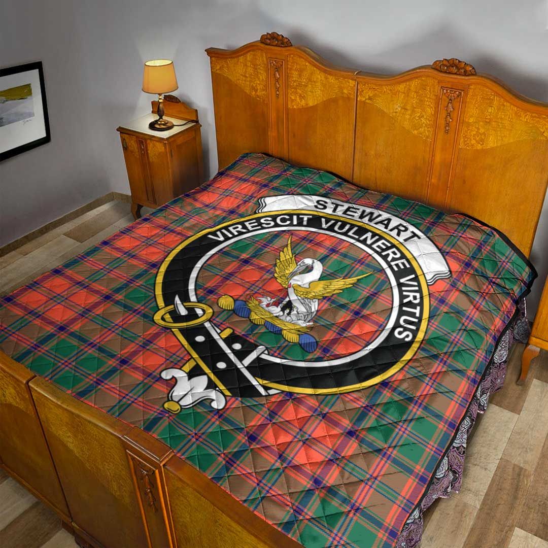 Stewart of Appin Ancient Tartan Crest Quilt