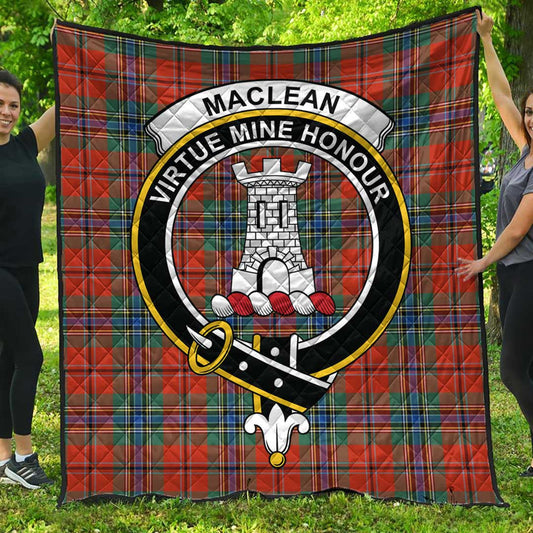 MacLean of Duart Ancient Tartan Crest Quilt