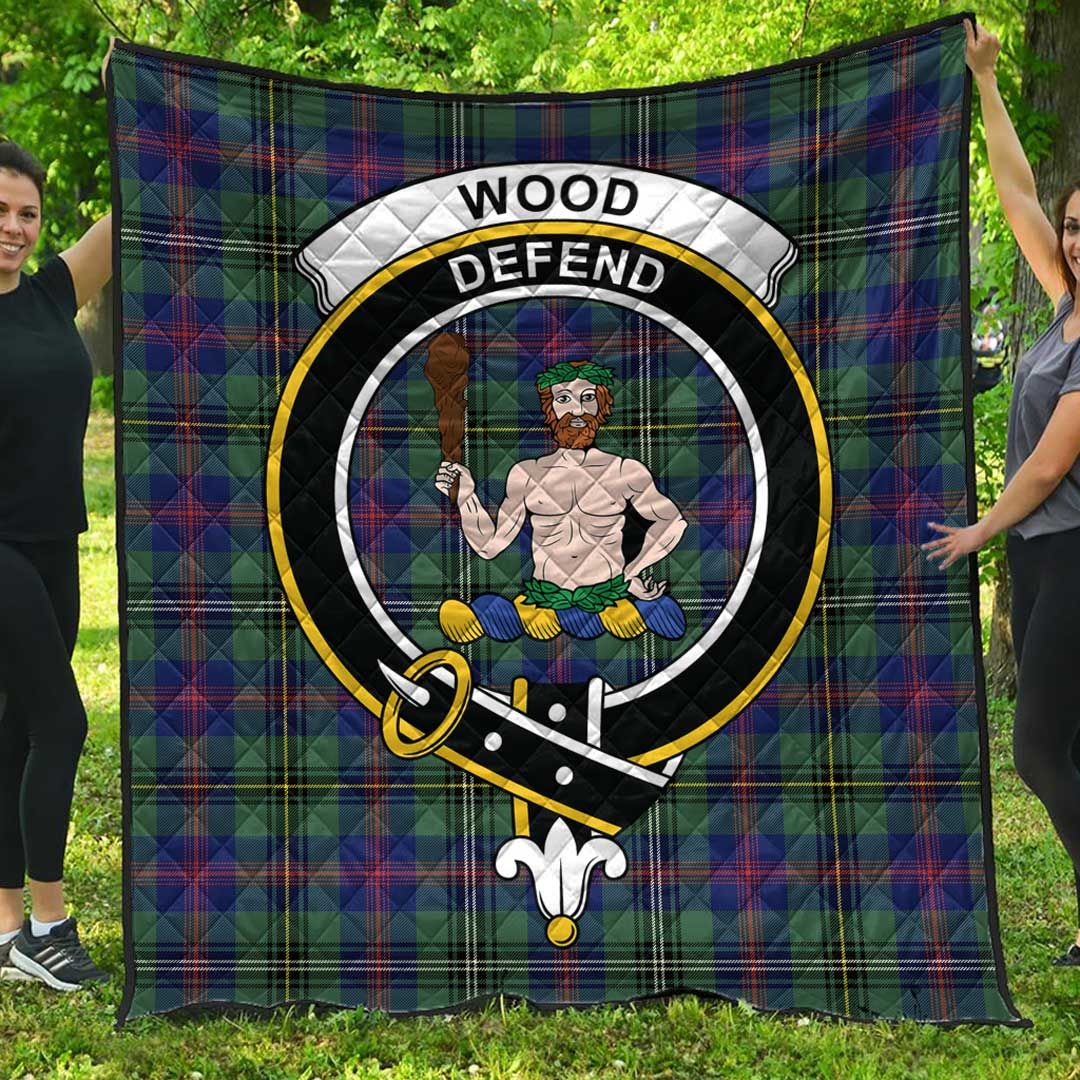 Wood Modern Tartan Crest Quilt