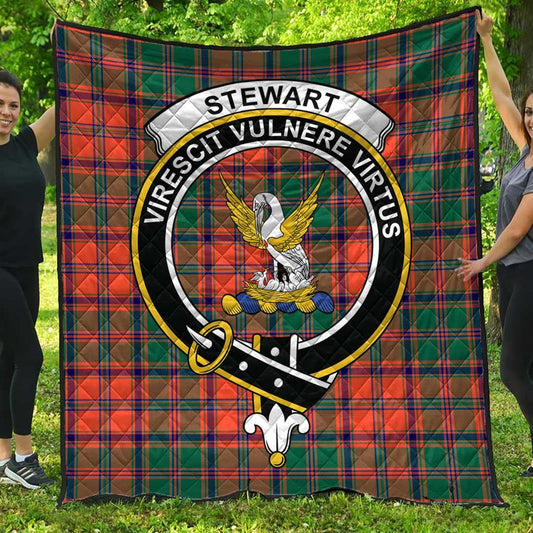 Stewart of Appin Ancient Tartan Crest Quilt