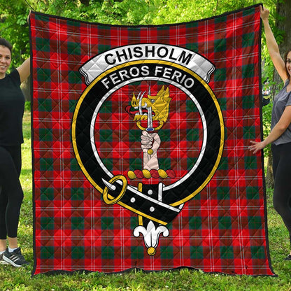 Chisholm Modern Tartan Crest Quilt