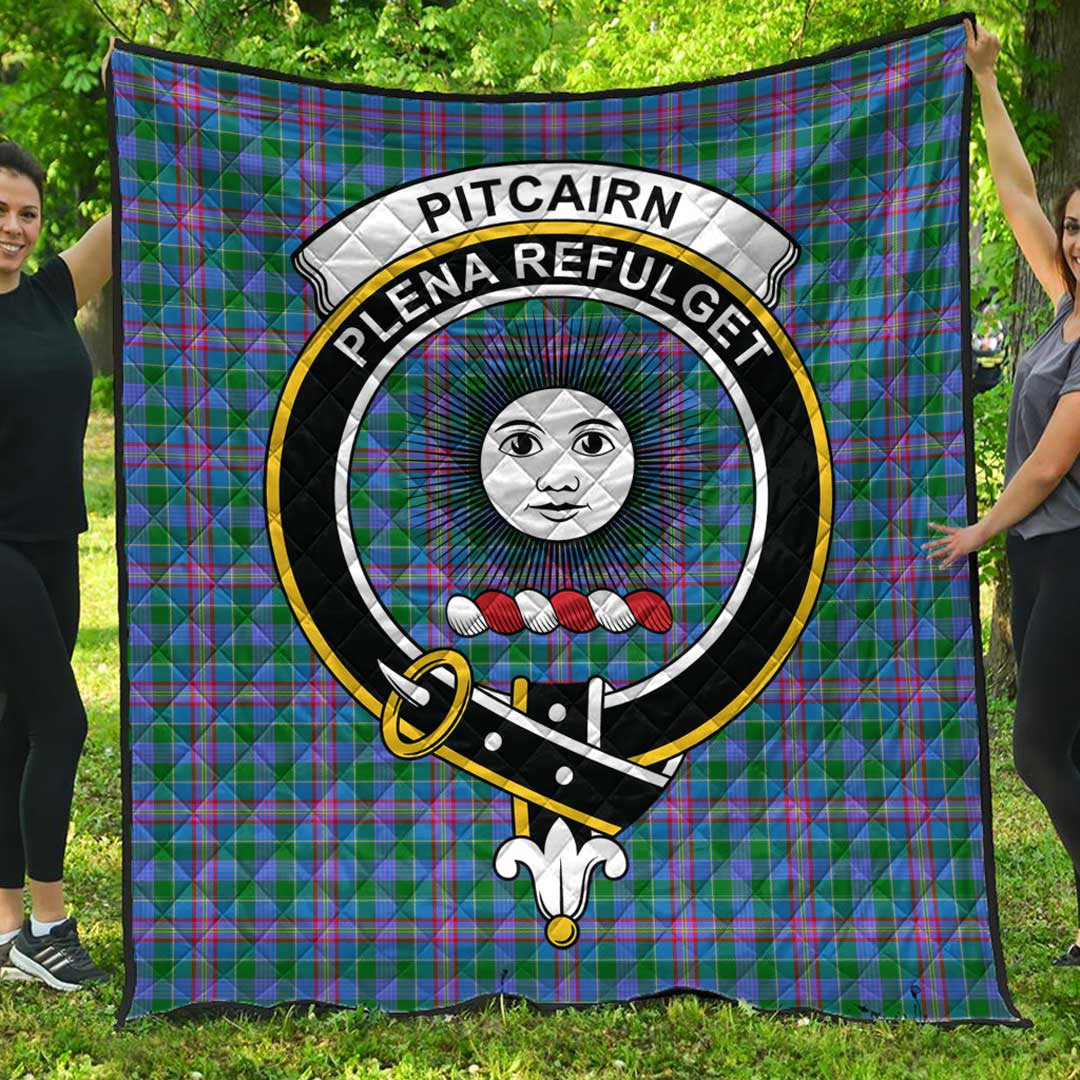 Pitcairn Hunting Tartan Crest Quilt