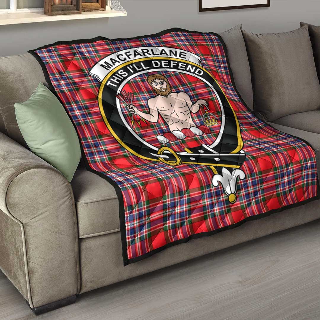 MacFarlane Modern Tartan Crest Quilt