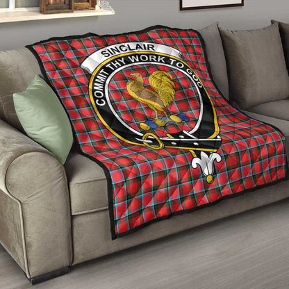 Sinclair Modern Tartan Crest Quilt