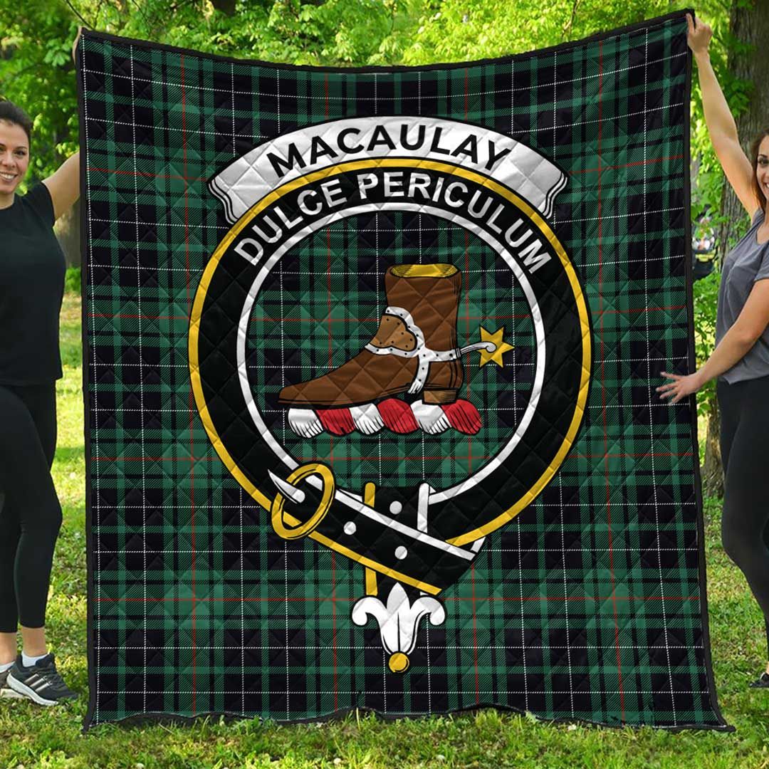 MacAulay Hunting Ancient Tartan Crest Quilt