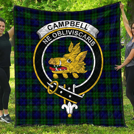 Campbell Modern Tartan Crest Quilt